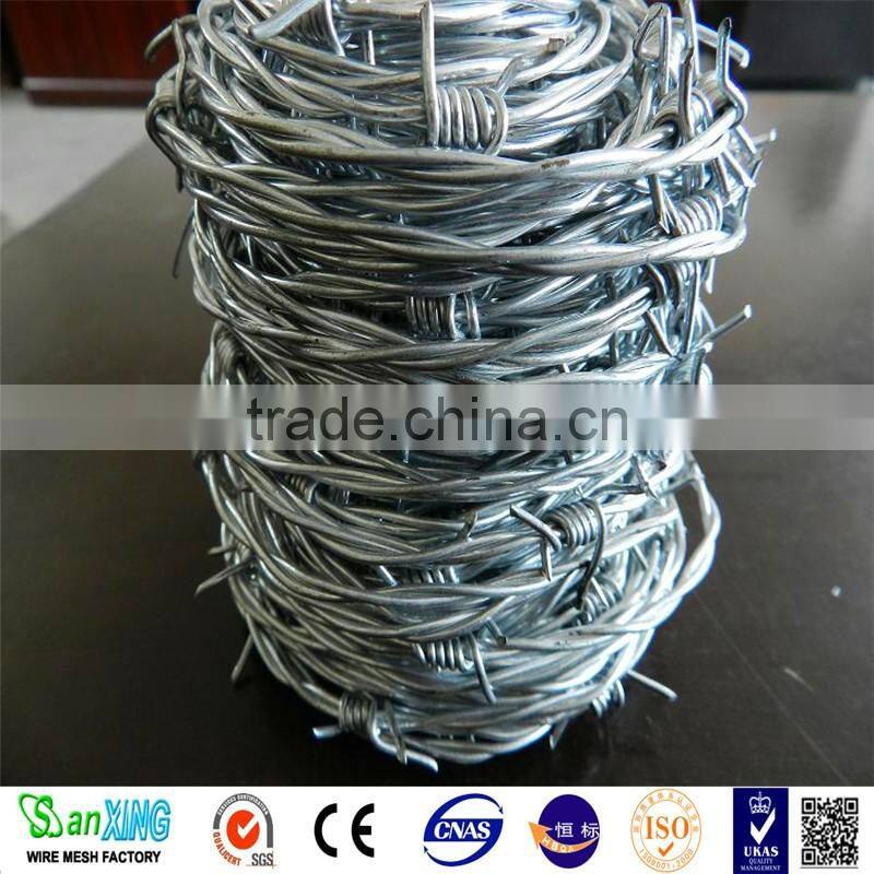 Electro galvanized single strand barbed wire coil