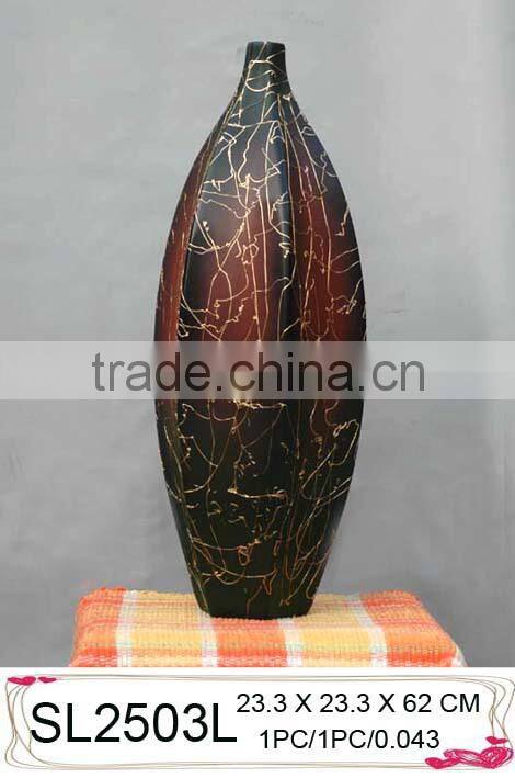 Long vases made of fiberglass