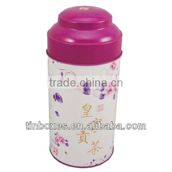 chinese factory manufacture round tin box for tea