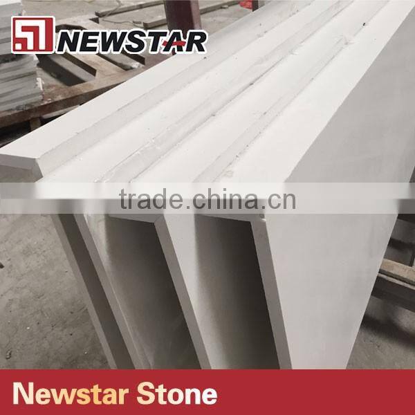 Newstar white quartz countertop edging strip for hotel project