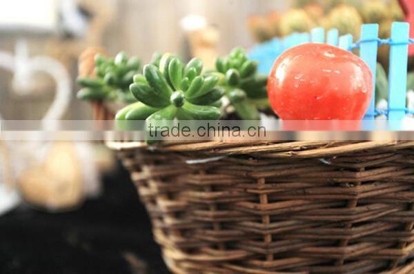 2016 new creative hanging wicker basket handmade crafts wicker flower pot