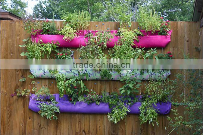 Felt Fabric Living Wall Planter Vertical Garden,Woolly Pocket Planter Bag