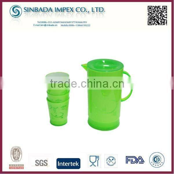 Competitive price collapsible 1.2L water jug set with 4 cups for sale