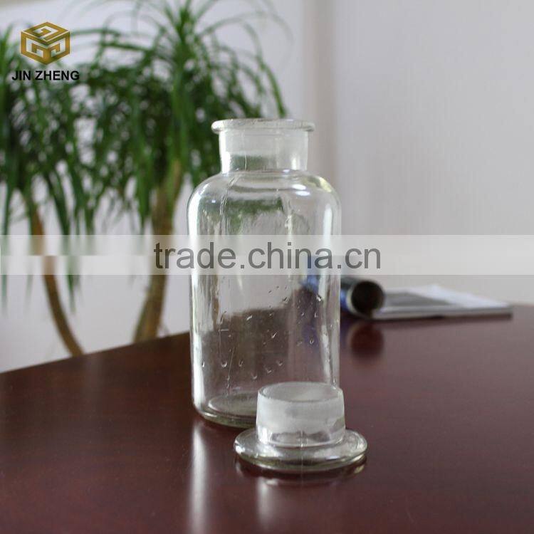 China manufacture wide mouth 1000ml clear glass reagent bottle