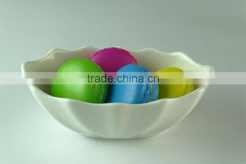 Popular Stocked white ceramic dessert serving bowl for sale