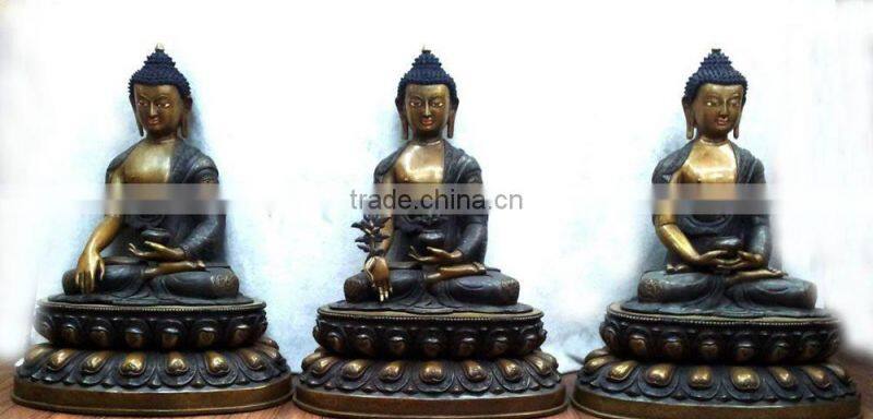 The resin copper plating guan yu statue