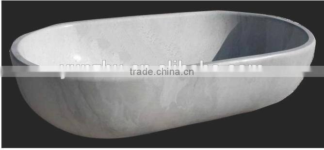 White Marble Bathtub For Bathroom Decoration