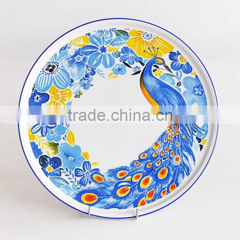 12inch Round Shape Pizza Plate with Decal Printing