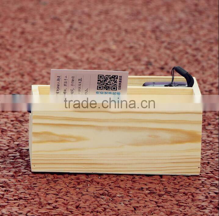 Eco-friendly custom unfinished desktop wooden pen holder