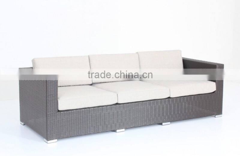 aluminum frame garden furniture rattan sofa