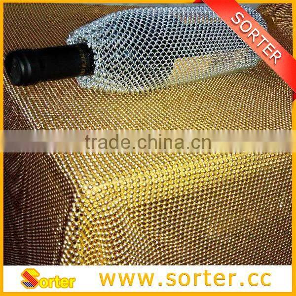 Wholesales metal aluminum wire mesh bottle cover for event decoration