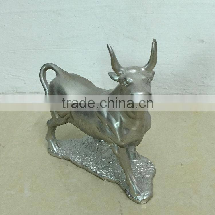Polyresin bull sculpture
