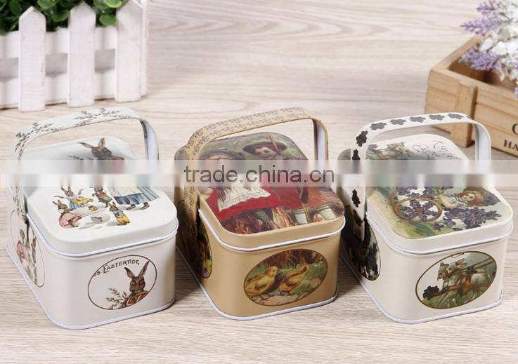 canisters wholesale washing products tin cans handle tin box