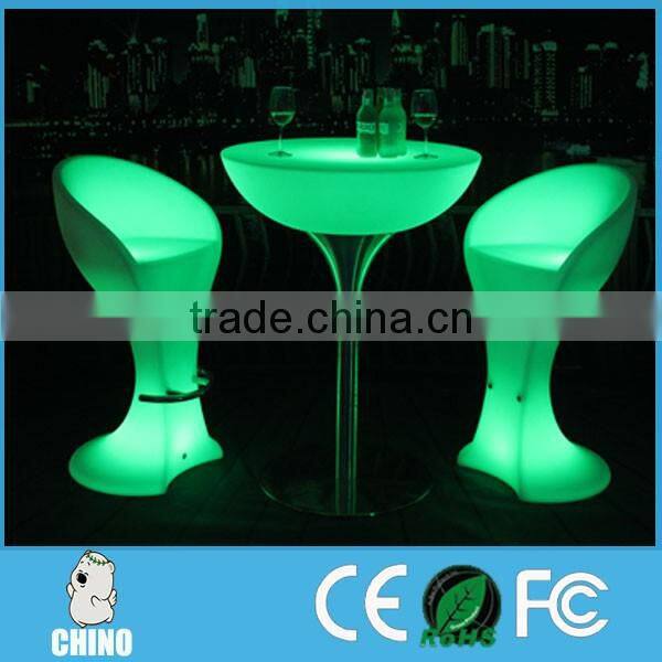 High led Cocktail Table Metal Table with Chair for event