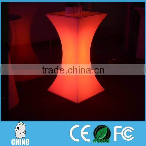 Battery Rechargeable power luxury led bar table for events
