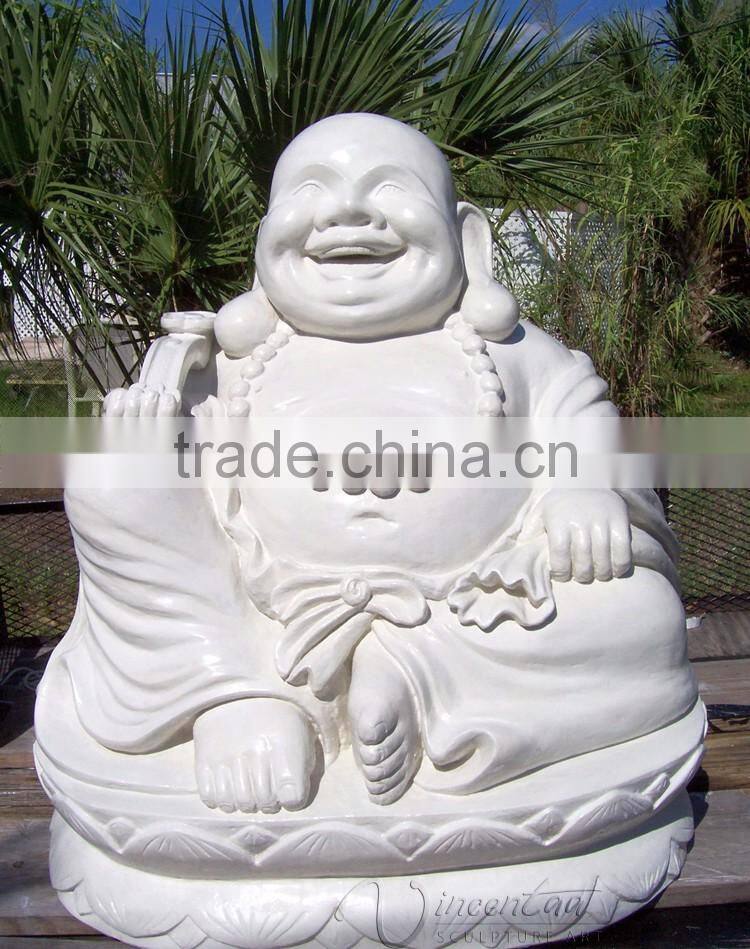 China factory supply religious fengshui stone carvings and sculptures natural marble maitreya buddha