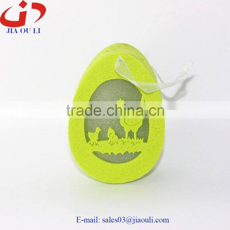 Fashion Easter decorations non-woven easter hanging LED egg decorations