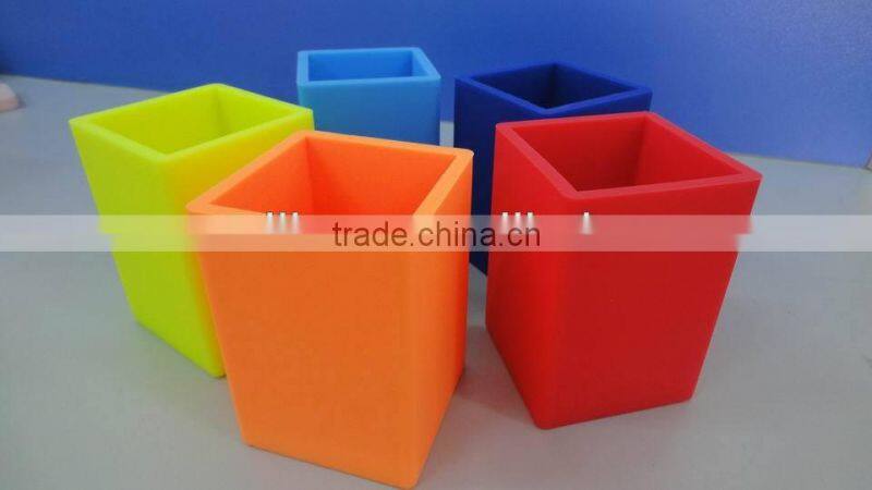 promotional lovely desk silicone rubber pen container holder