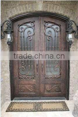 Bisini wrought iron double entry door (BG90098)