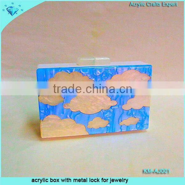 Fashionabl designer new acrylic perfume box with lock
