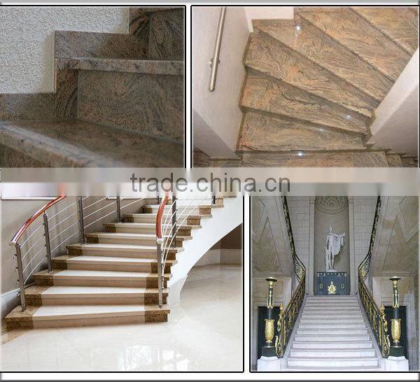New Style China Juparana Granite Anti-slip Stairs Price