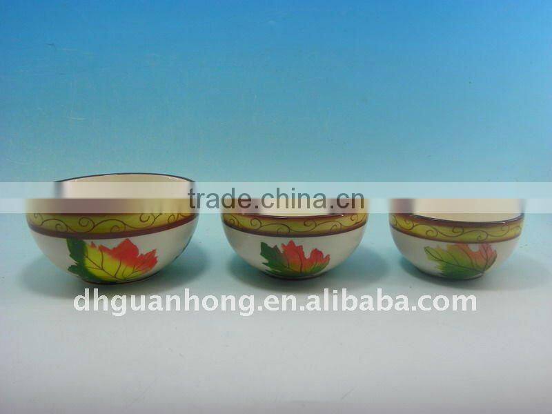 Round Ceramic Salad Bowl