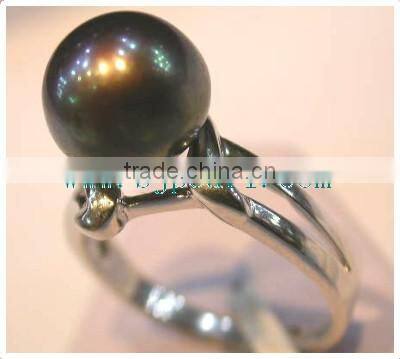 rose purple seawater tahitian pearl ring