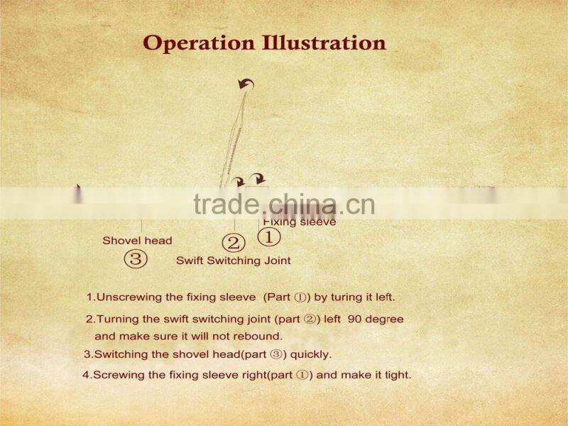 New Function Outdoor Multifunction Fishing Tool Knife Shovel Hammer Fire Flint Flashlight