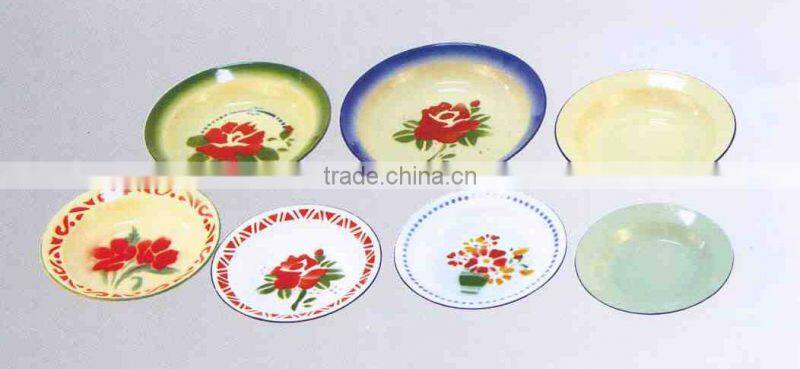enamelware 14-26cm white porcelain enamel unpatterned soup plates plain