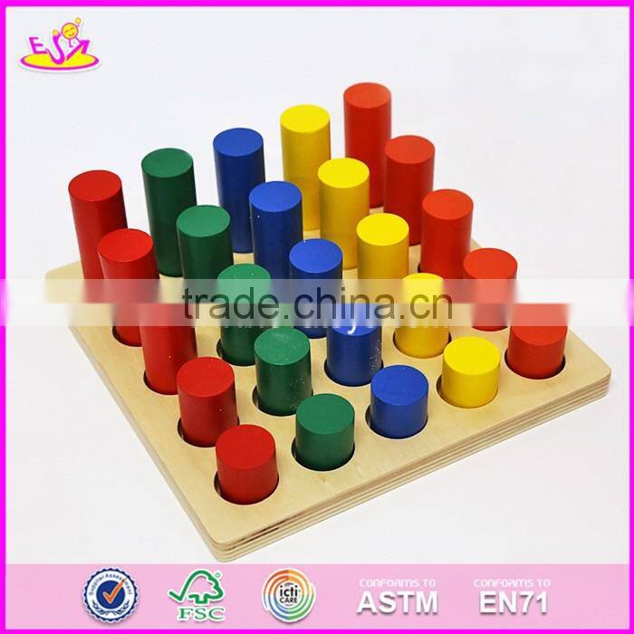 2017 New design preschool blocks wooden montessori infant toys W12F012