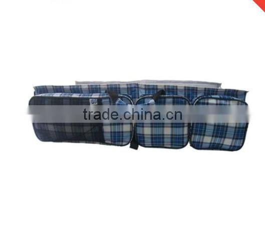 2017 new design Portable Travel Plaid Fabric Baby Bed Bag