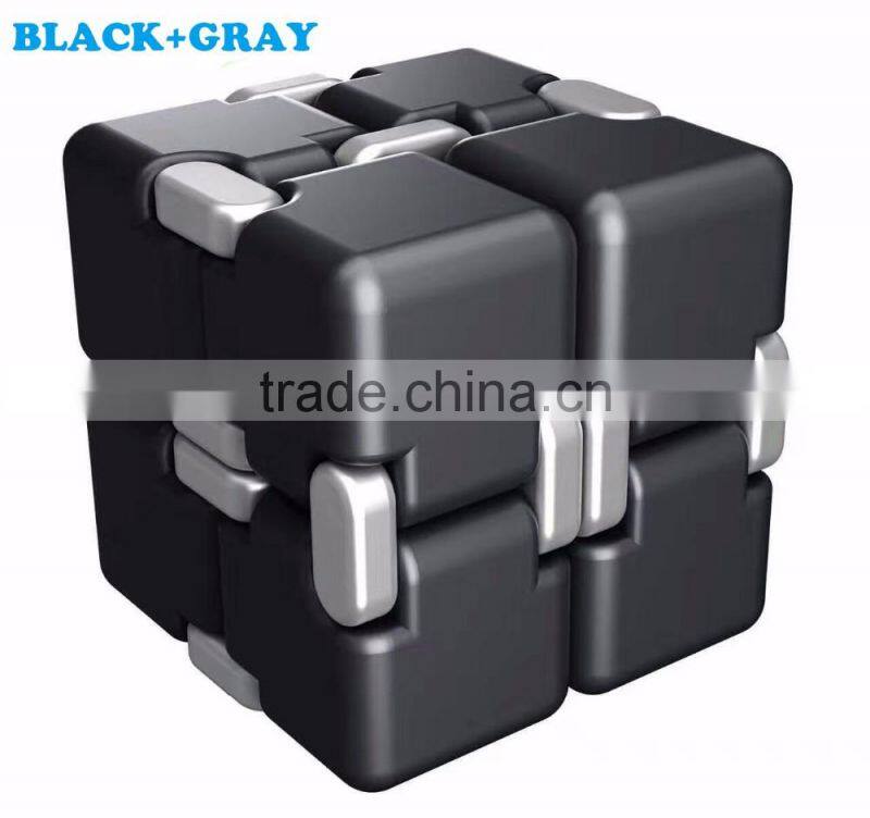 2017 Stress relief aluminum infinity cube desk mini magic fidget cube
