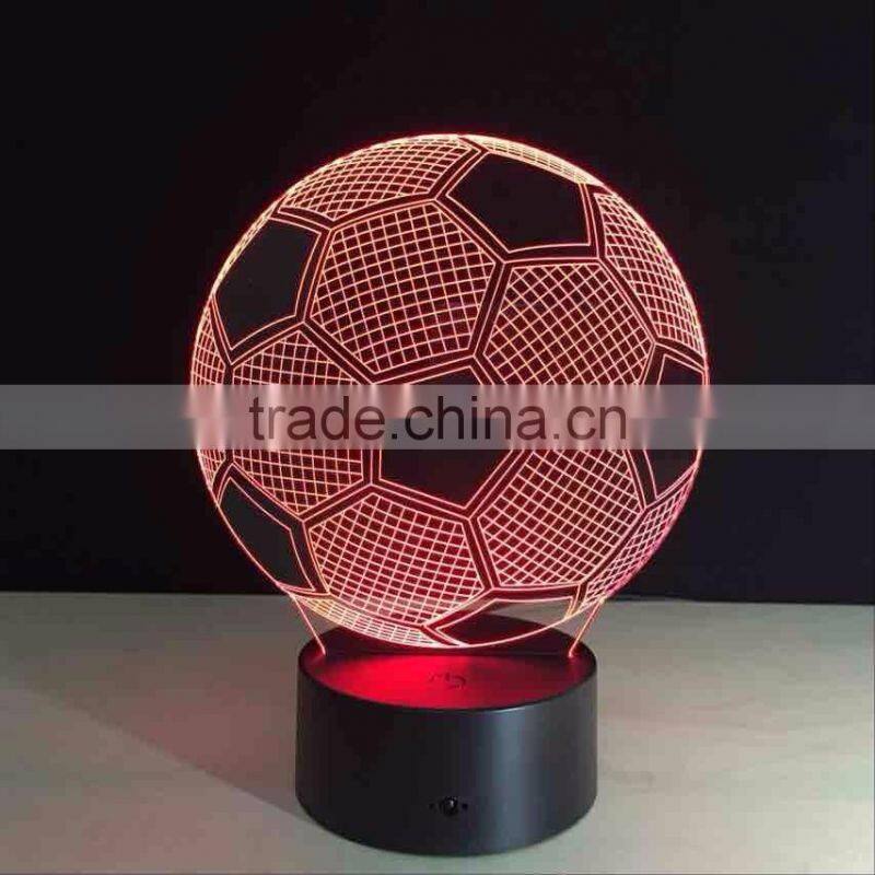 World Soccer 3D LED Acrylic Full Color Visual Lamp Light