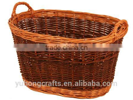 Chinese Traditional Cheap Willow Basket with Ear Handles