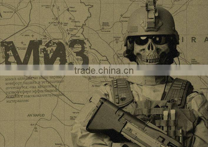 Half Face Cacique Plastic Skull Mask (Skeleton Color)