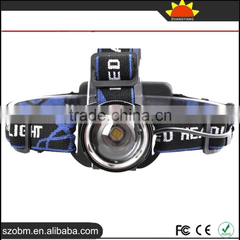 Wholesale high quality XQ24 T6 LED 1800Lm Waterproof Rechargeable LED Headlamp with 18650 battery ,charger