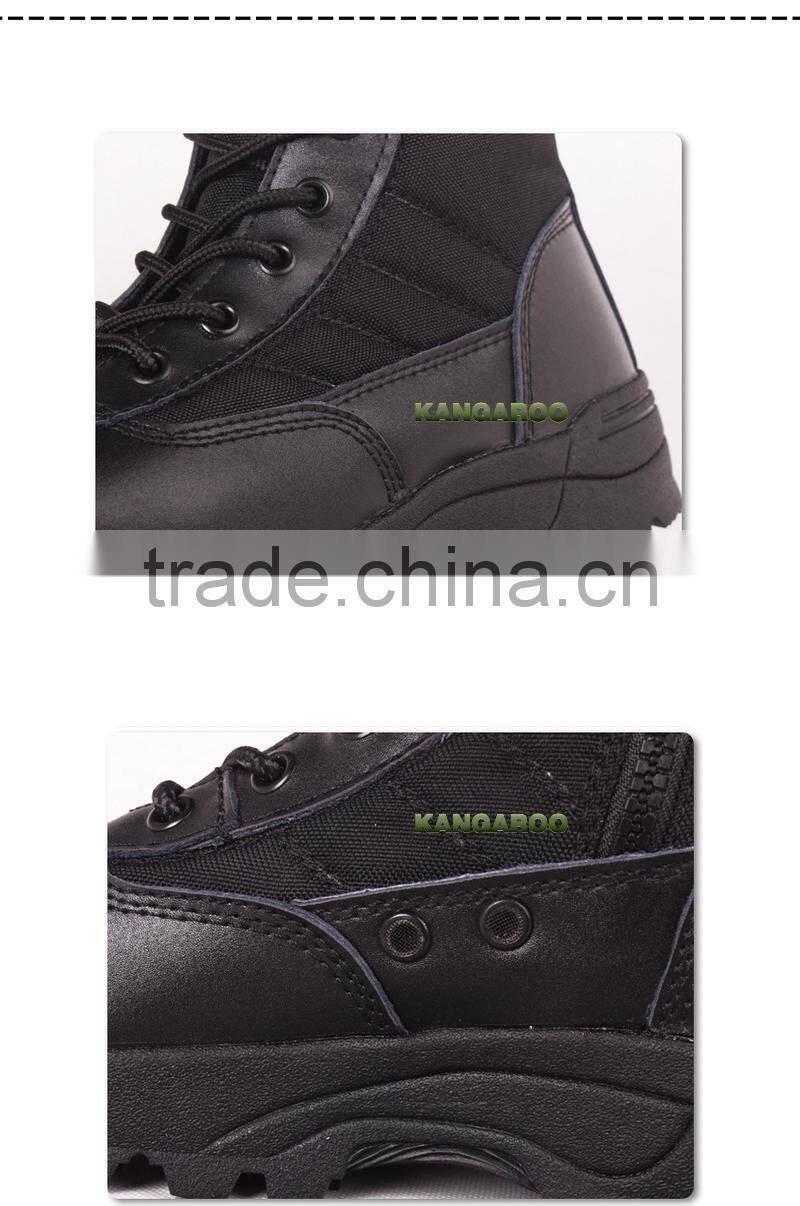 Wholesale Black Military Pilot Rubber Combat Boots Men