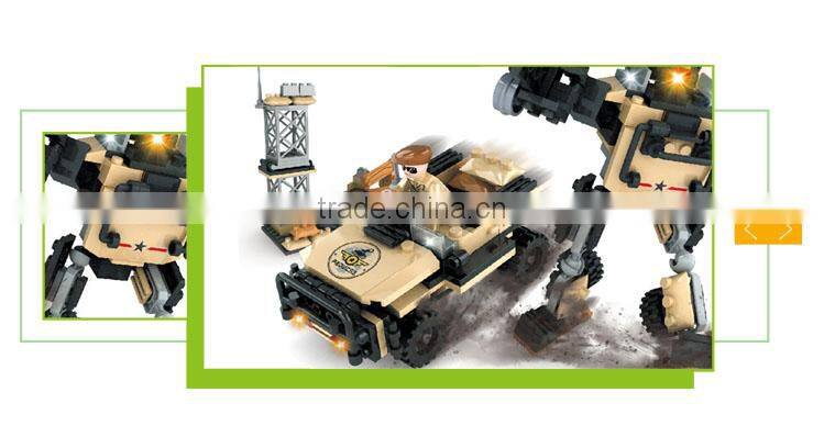 Most popular diy military play set kids interlocking building block