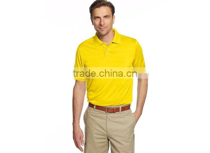 Fashion style high quailty solid textured performance polo shirt