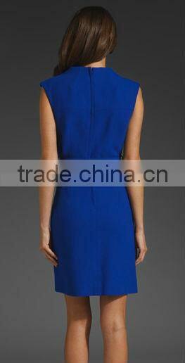 12DR099 LINED WAIST BELT DRESS FASHIONABLE,NEW DESIGN DRESS