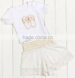2017 high quantity baby spring/summer outfits lace petti set