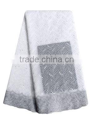 Hot Sale Heavy African Embriodery Swiss Voile Lace SL0411-1