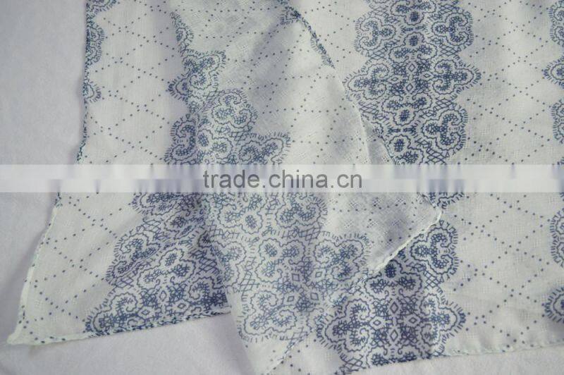 Fashion new arrival designer lady rayon viscose beautiful paisley floral scarf