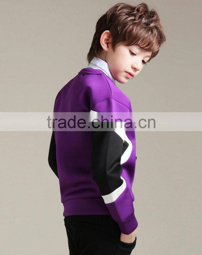 round fleece boy's sweatshirt long sleeve pullover short sweatshirts