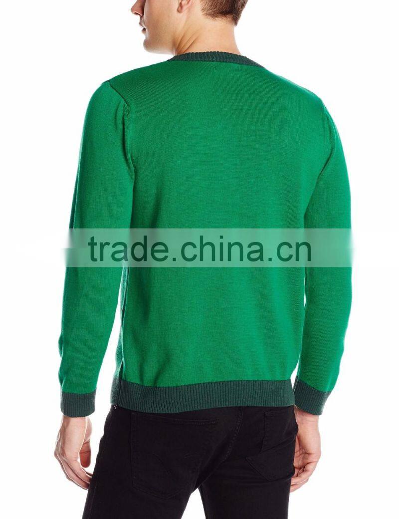 Men Green Sweater 3gifts Pattern Christmas Jumpers