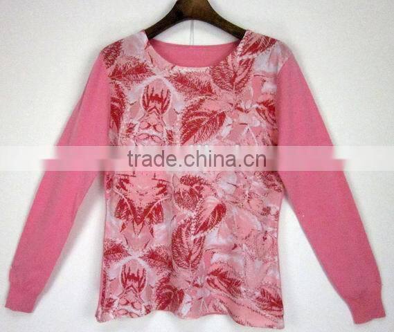 knitwear basic style print patterns sweater