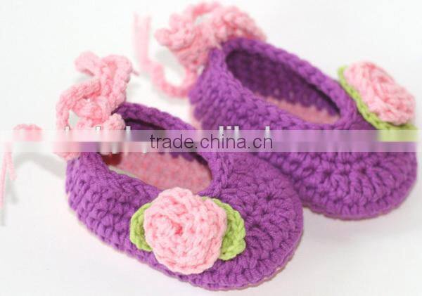 2014 top sales soft sole prewalkers cotton yarn baby shoes