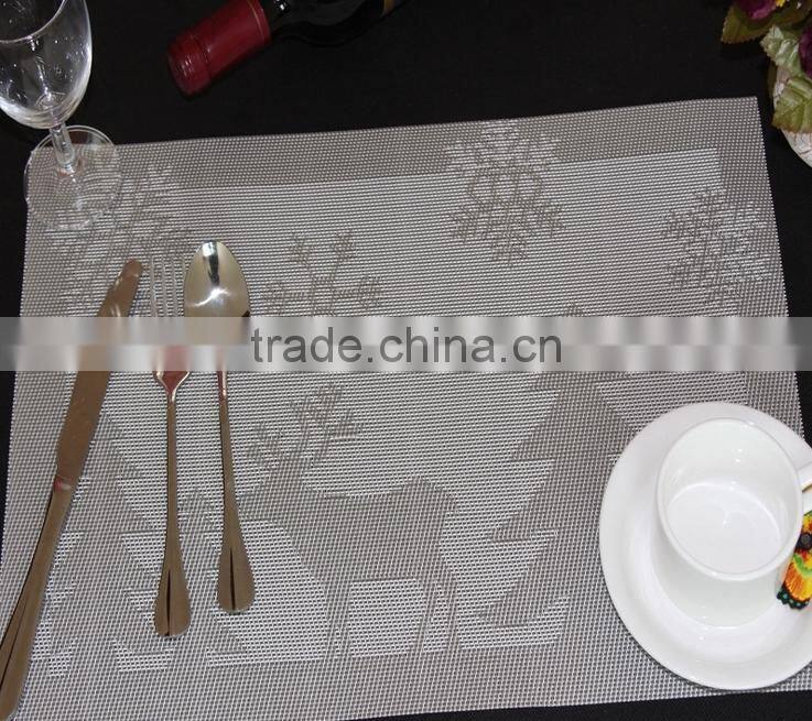 Eco-friendly Plain PVC Christmas Placemats