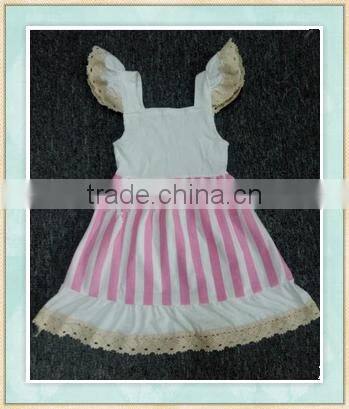 Fashion charming girl party wear western beach dress stitching designs strawberry floral print off shoulder children dress