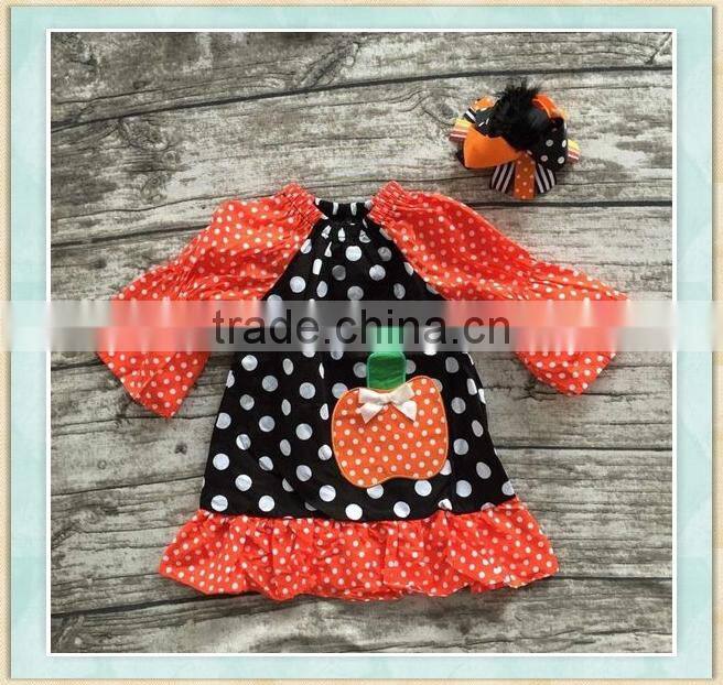 CPSIA 100% Cotton Baby Girls Tops Long Sleeve Toddler apple embroidery top baby clothes